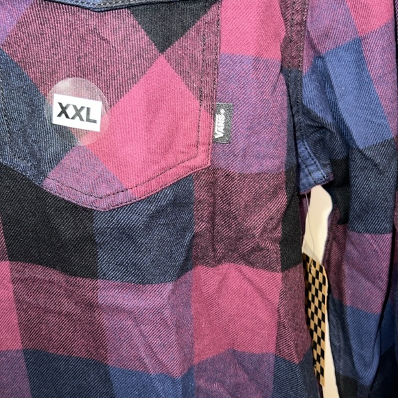 NWT MENS VANS BOX FLANNEL SHIRT SIZE XXL - Picture 5 of 11